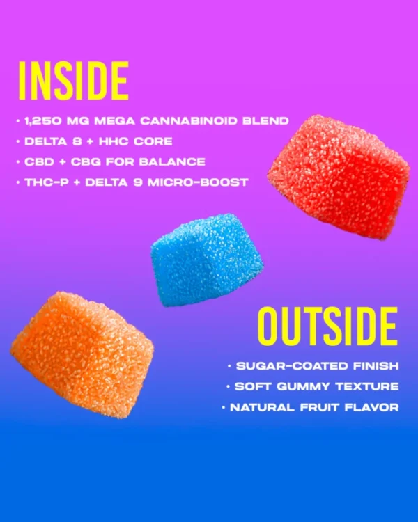 Dozo Gummies Mega Smashers | 1250mg Ultra-Potent Gummies (5ct)