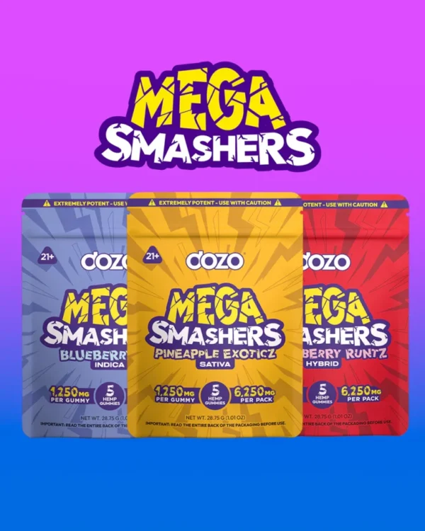 Dozo Gummies Mega Smashers | 1250mg Ultra-Potent Gummies (5ct)